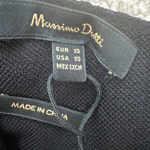 Massimo Dutti Knit Dress with Asymmetric Neckline - Size XS - Picture 6 of 8